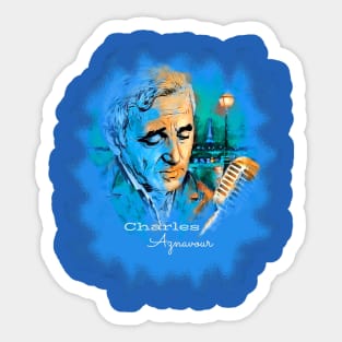 Charles Aznavour Artwork Sticker